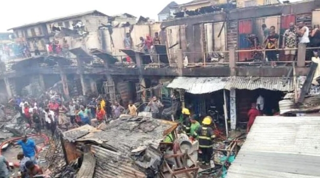 Tragedy As Fire Engulfs Popular Lagos Market